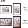 upsimples 8x12 Picture Frame Set of 10, Display Pictures 6x8 with Mat or 8x12 Without, Multi Photo Frames Collage for Wall or Tabletop Display, Black