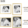 upsimples 11x14 Picture Frame, Display Pictures 8x10 with Mat or 11x14 Without Mat, Wall Hanging Photo Frame, Gold, 1 Pack