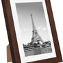 upsimples 5x7 Picture Frame Set of 10, Display Pictures 4x6 with Mat or 5x7 Without Mat, Multi Photo Frames Collage for Wall or Tabletop Display, Real Glass, Brown