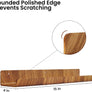 upsimples Wood Grain Acrylic Shelves for Wall Storage, 15" Acrylic Floating Shelves Wall Mounted, Kids Bookshelf, Display Ledge Wall Shelves for Bedroom, Living Room, Bathroom, Kitchen, Set of 4
