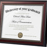 upsimples 8.5x11 Diploma Certificate Frame with High Definition Glass, 1 Pack Degree Document Frame for Wall and Tabletop, Picture Frame for Diploma, Degree, Photos, Mahogany with Gold Beads
