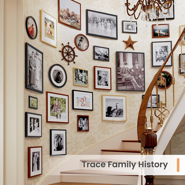 Project 10: Make and frame large family portraits for long neked wall -  House of Hepworths