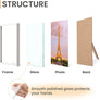 upsimples 5x7 Picture Frame Set of 3, Made of High Definition Glass for 5 x 7 White Frames, Wall and Tabletop Display Thin Border Photo Frame for Home Décor