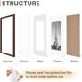 upsimples 16x20 Picture Frame Set of 5, Display Pictures 11x14 with Mat or 16x20 Without Mat, Wall Gallery Poster Frames, Brown