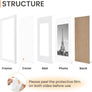 upsimples 8x12 Picture Frame Set of 5,Display Pictures 6x8 with Mat or 8x12 Without Mat,Wall Gallery Photo Frames, White
