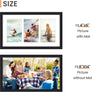 upsimples 8x14 Picture Frame, Display Pictures 3 4x6 with Mat or 8x14 Without Mat, Wall Hanging 3 4x6 Picture Frame Collage Wall Decor, Black, 1 Pack