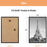 upsimples 12x18 Frame Black 3 Pack, Poster Frames 12 x 18 for Horizontal or Vertical Wall Mounting, Scratch-Proof Wall Gallery Photo Frame