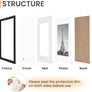 upsimples 11x17 Picture Frame Set of 5,Display Pictures 9x15 with Mat or 11x17 Without Mat,Wall Gallery Photo Frames,Black