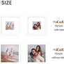 upsimples 8x8 Picture Frame, Display Pictures 4x4 with Mat or 8x8 Without Mat, Wall Hanging Photo Frame, White, 1 Pack