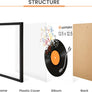 upsimples 12.5x12.5 Record Frame, Vinyl Frames for 12inch Album Cover, Wall Display for Home Decor, Black, 4 Pack