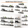 upsimples Floating Shelves for Wall, Wall Shelves for Decor Storage Set of 6, Wall Mounted Wood Shelf for Bedroom, Living Room, Bathroom, Kitchen, 23.6 inch Long Picture Ledge Shelf, Black