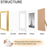 upsimples 8.5x11 Picture Frame Set of 10, Display Pictures 6x8 with Mat or 8.5x11 Without Mat, Multi Photo Frames Collage for Wall or Tabletop Display, Gold