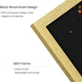 upsimples 12x16 Picture Frame, Wall Gallery Photo Frames with Engineered Wood, Gold 1 Pack