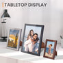upsimples 10 Pack Picture Frames Collage Wall Decor, Gallery Wall Frame Set for Wall Mounting or Tabletop Display, Multi Sizes Including 8x10, 5x7, 4x6 Family Photo Frames, Black Gray Brown