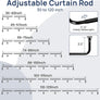 ENJOYBASICS Blackout Curtain Rod for Windows 66 to 120, Wrap Around Curtain Rods for Bedroom, Living Room, Adjustable from 30 to 129 Inches, Matte Black