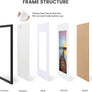 Sindcom 16x24 Poster Frame 3 Pack, Picture Frames with Detachable Mat for 14x20 Prints, Horizontal and Vertical Hanging Hooks for Wall Mounting, Charcoal Gray Photo Frame for Gallery Home Décor