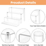 upsimples Acrylic Riser Display Shelf, 4 Tier Perfume Organizer & Decoration, Clear Display Stand for Funko Pop & Collection, Cupcake Holder, Cologne Stand, 12x9 in Makeup Organizer, 2pack