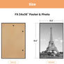 upsimples 24x36 Frame Black 3 Pack, Poster Frames 24 x 36 for Horizontal or Vertical Wall Mounting, Scratch-Proof Wall Gallery Photo Frame