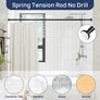 ENJOYBASICS Matte Black Shower Curtain Rod 30 to 88 Inches, 1 Inch Stainless Steel Adjustable Spring Tension Rods No Drill for Bathroom, Closet, Window, Room Divider, Never Rust, Non Slip