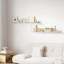 upsimples 2 Pack 35.5x5.5 Inches Acrylic Shelves for Wall Storage, Floating Bookshelves for Kids, Display Shelf Organizer for Bathroom, Bedroom, Living Room, Kitchen, Clear