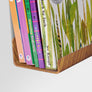 upsimples Wood Grain Acrylic Shelves for Wall Storage, 15" Acrylic Floating Shelves Wall Mounted, Kids Bookshelf, Display Ledge Wall Shelves for Bedroom, Living Room, Bathroom, Kitchen, Set of 4