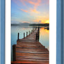 Sindcom 8x12 Picture Frame 3 Pack, Blue Wall Decor Photo Frames with Detachable Mat for 6x8 Prints, Horizontal and Vertical Hanging Hooks for Wall Mounting, Blue Poster Frames for Gallery Home Room Bathroom Décor
