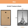 Upsimples 11x17 Picture Frame Black 3 Pack, 11x17 Frame for Horizontal or Vertical Wall Mounting, Scratch-Proof Wall Gallery Poster Frame