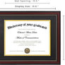 upsimples 11x14 Diploma Frame with High Definition Glass, Display 8.5x11 Certificate with Black over Gold Mat, Degree Document Frame for Wall and Tabletop, Mahogany with Gold Beads, 1 Pack