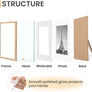 upsimples 5x7 Picture Frame Set of 10, Display Pictures 4x6 with Mat or 5x7 Without Mat, Multi Photo Frames Collage for Wall or Tabletop Display, Natural