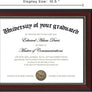 upsimples 8.5x11 Diploma Certificate Frame with High Definition Glass, 1 Pack Degree Document Frame for Wall and Tabletop, Picture Frame for Diploma, Degree, Photos, Mahogany with Gold Beads