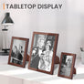 upsimples 10 Pack Picture Frames Collage Wall Decor, Gallery Wall Frame Set for Wall Mounting or Tabletop Display, Multi Sizes Including 8x10, 5x7, 4x6 Family Photo Frames, Brown
