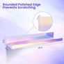 upsimples Iridescent Acrylic Shelves for Wall Storage, 15" Acrylic Floating Shelves, Kids Bookshelf, Nail Polish Holder, Perfume Display Wall Shelves for Bedroom, Living Room, Bathroom, Set of 6