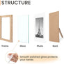 upsimples 8.5x11 Picture Frame Certificate Document Frame with High Definition Glass, 5 Pack Diploma Frames for Wall and Tabletop, Natural