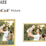 upsimples 4x6 Picture Frame Set of 3, Made of High Definition Glass for 4x 6 Gold Frames, Wall and Tabletop Display Thin Border Photo Frame for Home Décor