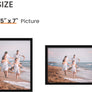 upsimples 5x7 Picture Frame Set of 3, Made of High Definition Glass for 5 x 7 Black Frames, Wall and Tabletop Display Thin Border Photo Frame for Home Décor