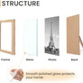 upsimples 10 Pack Picture Frames Collage Wall Decor, Gallery Wall Frame Set for Wall Mounting or Tabletop Display, Multi Sizes Including 8x10, 5x7, 4x6 Family Photo Frames, Natural