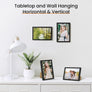 upsimples 4x6 Picture Frame Set of 3, Made of High Definition Glass for 4x 6 Black Frames, Wall and Tabletop Display Thin Border Photo Frame for Home Décor