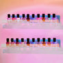 upsimples Iridescent Acrylic Shelves for Wall Storage, 15" Acrylic Floating Shelves, Kids Bookshelf, Nail Polish Holder, Perfume Display Wall Shelves for Bedroom, Living Room, Bathroom, Set of 6
