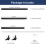 ENJOYBASICS Matte Black Shower Curtain Rod 30 to 76 Inches, 1 Inch Stainless Steel Adjustable Spring Tension Rods No Drill for Bathroom, Closet, Window, Room Divider, Never Rust, Non Slip