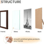 upsimples 10 Pack Picture Frames Collage Wall Decor, Gallery Wall Frame Set for Wall Mounting or Tabletop Display, Multi Sizes Including 8x10, 5x7, 4x6 Family Photo Frames, Brown