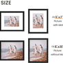 upsimples 8x10 Picture Frame Set of 10,Display Pictures 5x7 with Mat or 8x10 Without Mat,Multi Photo Frames Collage for Wall or Tabletop Display,Black