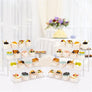 upsimples Acrylic Riser Display Shelf, 4 Tier Perfume Organizer & Decoration, Clear Display Stand for Funko Pop & Collection, Cupcake Holder, Cologne Stand, 12x9 in Makeup Organizer, 2pack