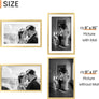 upsimples 11x17 Picture Frame Set of 5, Display Pictures 9x15 with Mat or 11x17 Without Mat, Wall Gallery Photo Frames, Gold
