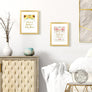 upsimples 8.5x11 Picture Frame Set of 3, Made of High Definition Glass for 6x8 with Mat or 8.5x11 Without Mat, Wall Mounting Photo Frames, Gold