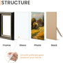 upsimples 5x7 Picture Frame with Real Glass, 2 Pack Ornate Vintage Picture Frames for Wall or Tabletop Display, Gold and Black 5 x 7 Photo Frame for Wall Décor