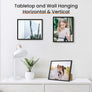 upsimples 8x10 Picture Frame Set of 3, Made of High Definition Glass for 8 x 10 Black Frames, Wall and Tabletop Display Thin Border Photo Frame for Home Décor