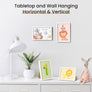 upsimples 4x6 Picture Frame Set of 3, Made of High Definition Glass for 4x 6 White Frames, Wall and Tabletop Display Thin Border Photo Frame for Home Décor
