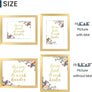 ENJOYBASICS 8.5 x 11 Picture Frame, Display Poster 6x8 with Mat or 8.5x11 Without Mat, Wall Gallery Photo Frames, Gold, 2 Pack