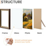 upsimples 8x10 Picture Frame with Real Glass, 2 Pack Ornate Vintage Picture Frames for Wall or Tabletop Display, Gold and Brown 8 x 10 Photo Frame for Wall Décor