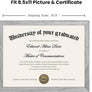 upsimples 8.5x11 Picture Frame Certificate Document Frame with High Definition Glass, 5 Pack Diploma Frames for Wall and Tabletop, Gray